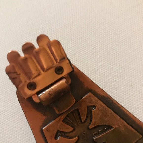 🧡Vintage 1960’s Solid Copper Aztec Belt Buckle🧡 - Picture 9 of 12